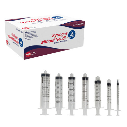Dynarex #6990 Syringe Without Needle, 10cc, 100/bx